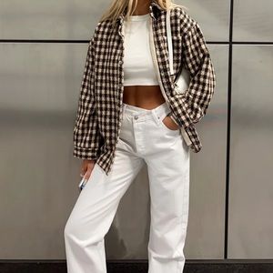 HOLLY ASYMMETRIC STRAIGHT LEG JEANS WHITE DENIM